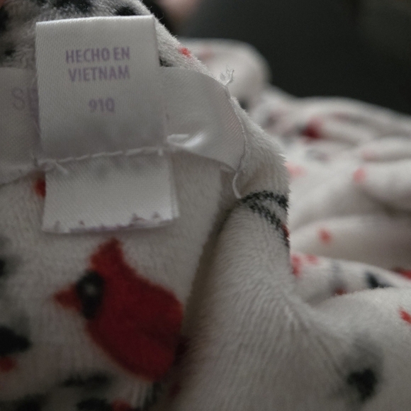 Secret Treasures Floral Fleece Long Nightgown Birds Floral Lace Size 3X - Picture 8 of 8